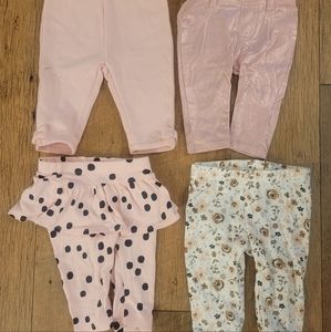4 Pairs of Pants 0-3 Months